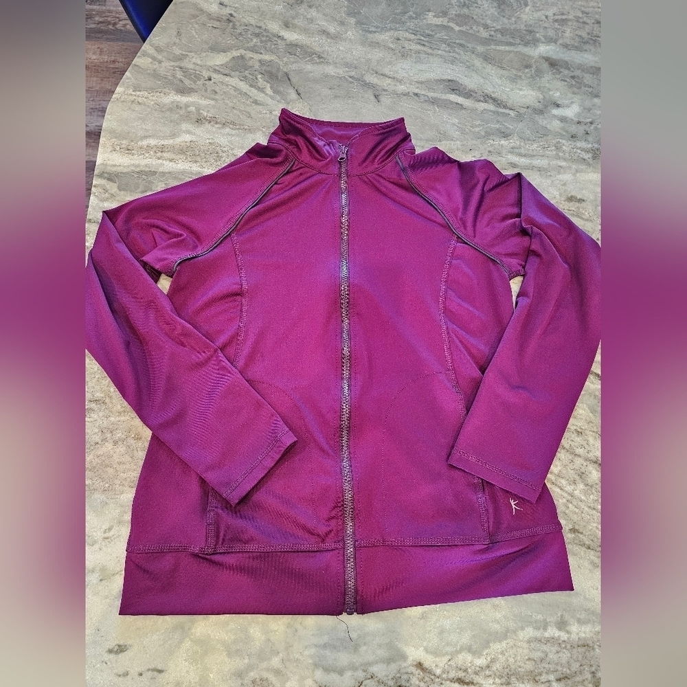 Danskin Now Purple Dri-more Fitted Jacket Medium